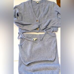 Haute Monde Light Lavender Cozy Mini Skirt Set